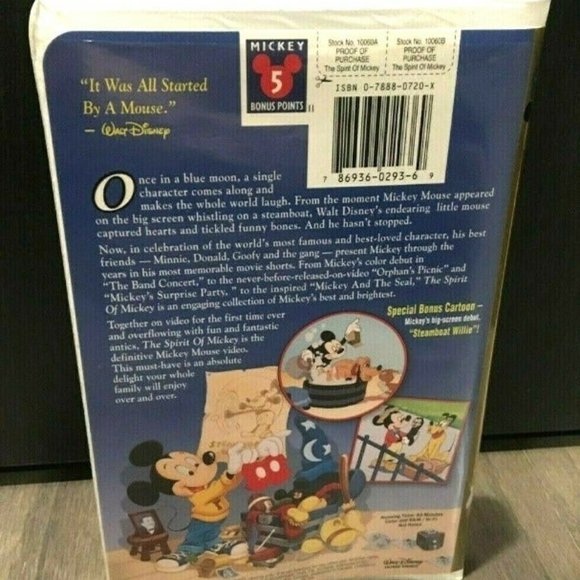 The Spirit of Mickey VHS Clamshell ONLY - Picture 2 of 3
